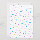 ワンスウィートボーイドナッツブルーデザート1st誕生日 招待状 (裏面)