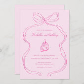 ワンスウィート誕生日招待状ガールファースト誕生日 招待状 (正面/裏面)