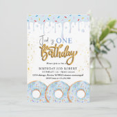 ワンスウィート1ndドナツブルークリームバースデーパーティー 招待状 (スタンド正面)