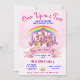 ワンスオンアタイムズプリンセスキャッスル誕生日 招待状