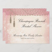 ワンスオンザタイムシャンパンブランチブライダルシャワー 招待状 (正面/裏面)