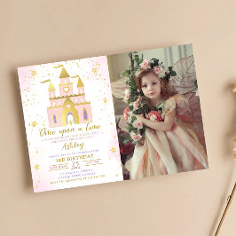 ワンスオンザタイムプリンセスキャッスルガール誕生日 招待状