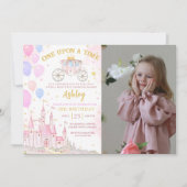 ワンスオンザタイムマジカルプリンセス城誕生日 招待状 (正面)