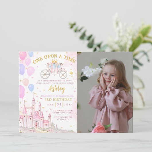 ワンスオンザタイムマジカルプリンセス城誕生日 招待状 (スタンド正面)