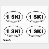 ワンスキーユーロステッカー 楕円形シール (シート)