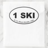 ワンスキーユーロステッカー 楕円形シール (バッグ)