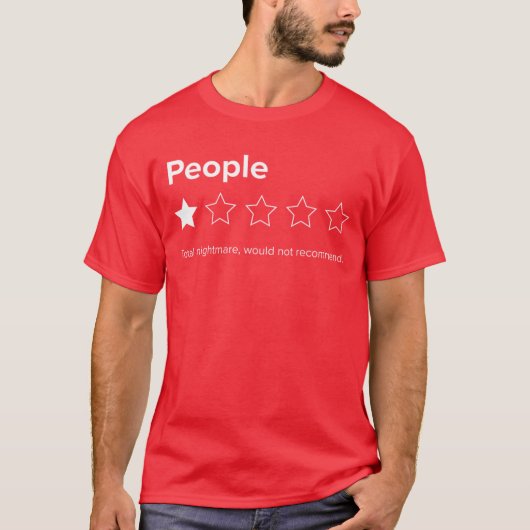 ワンスターの地獄絵図 おすすめしません Tシャツ (正面)