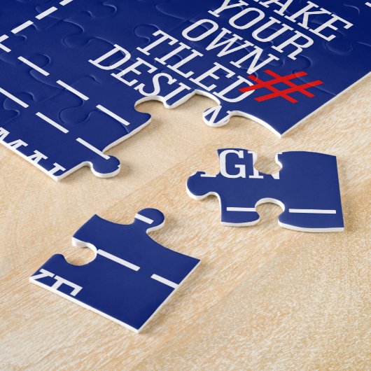 ワンステップで簡単に自分のパターンを作るおもしろい! ジグソーパズル (側面)