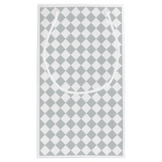 ワンステップダイヤモンドでカラーを市松模様に選択 スモールペーパーバッグ (裏面)