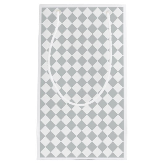 ワンステップダイヤモンドでカラーを市松模様に選択 スモールペーパーバッグ (正面)