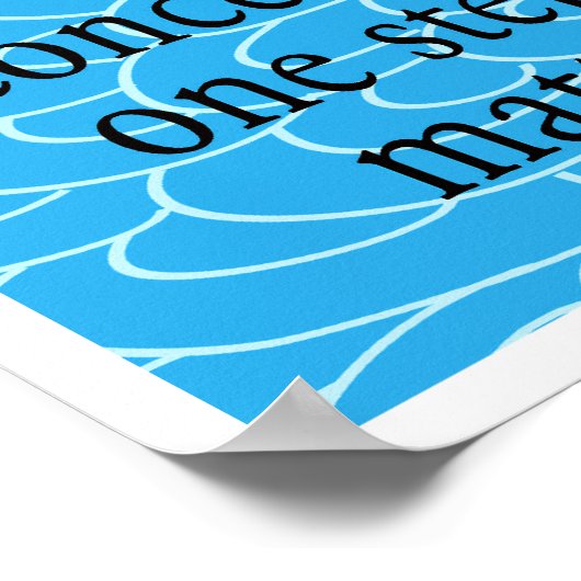 ワンステップフォワードポやる気を起こさせるスター ポスター (角)