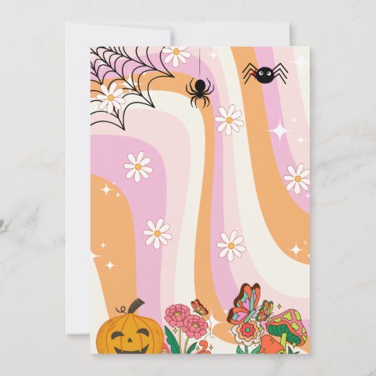 ワンスプキーBoo-y幽霊ハロウィーンのグルービー誕生日 招待状 (裏面)