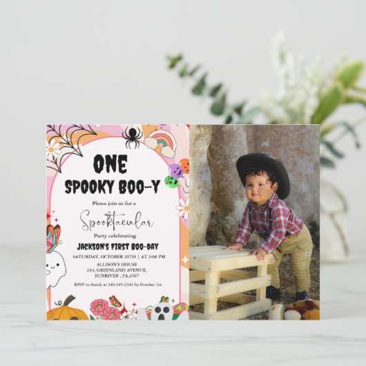 ワンスプキーBoo-y幽霊ハロウィーンのグルーブ誕生日I 招待状 (スタンド正面)
