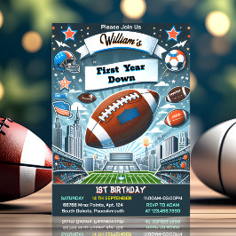 ワンスポーツキッズボーイズチケットサッカー1st誕生日 招待状