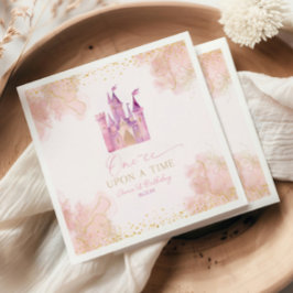 ワンセオンアオンアタイムスプリンセス第1誕生日パーティー スタンダードカクテルナプキン