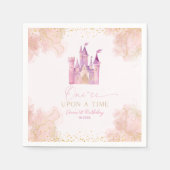 ワンセオンアオンアタイムスプリンセス第1誕生日パーティー スタンダードカクテルナプキン (正面)