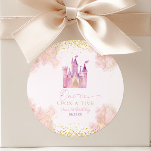 ワンセオンアオンアタイムスプリンセス第1誕生日パーティー ラウンドシール