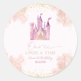 ワンセオンアオンアタイムスプリンセス第1誕生日パーティー ラウンドシール