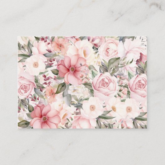 ワンタイムピンクプリンセスおむつラッフル エンクロージャーカード (裏面)