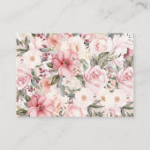 ワンタイムピンクプリンセスのベビー本 エンクロージャーカード (裏面)