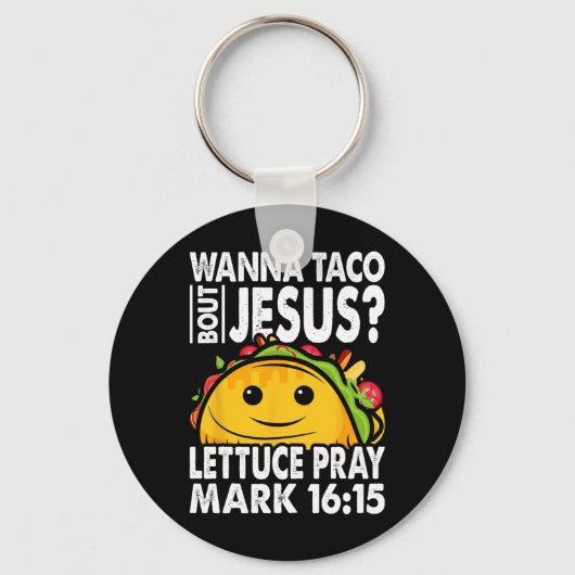 ワンタコBout Jesus Cinco De Mayo Let's Fiesta キーホルダー (正面)