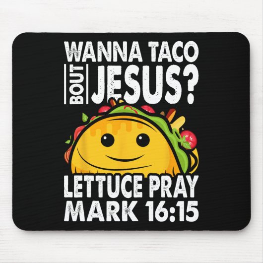 ワンタコBout Jesus Cinco De Mayo Let's Fiesta マウスパッド (正面)