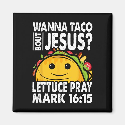 ワンタコBout Jesus Cinco De Mayo Let's Fiesta マグネット (正面)
