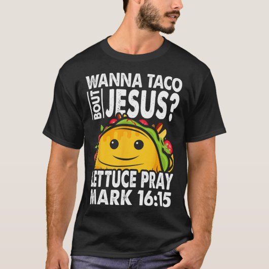 ワンタコBout Jesus Cinco De Mayo Let's Fiesta Tシャツ (正面)