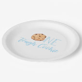 ワンタフなクッキーブルー誕生日パーティー ペーパープレート (アングル)