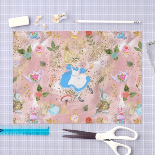 ワンダお洒落ランドおもしろいのアリスの冒険 薄葉紙 (クラフト)
