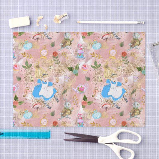 ワンダお洒落ランドおもしろいのアリスの冒険 薄葉紙 (クラフト)