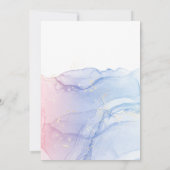 ワンダお洒落ーランドブルーペンギンベビーシャワーボーイ 招待状 (裏面)