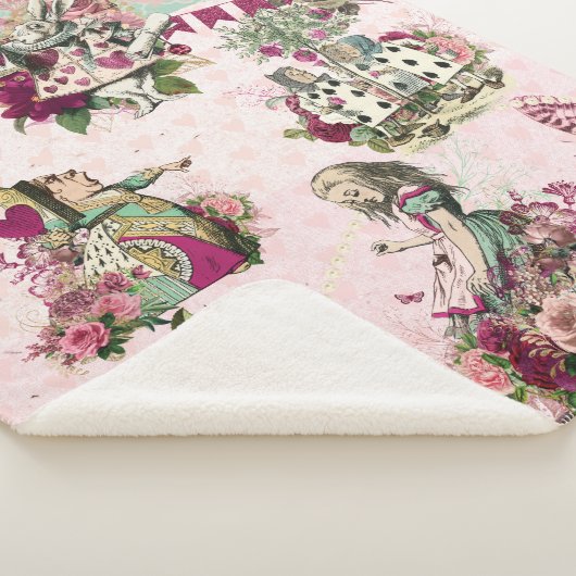 ワンダエレガントーランドの桃色のアリス シェルパブランケット (3/4)