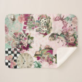 ワンダエレガントーランドの桃色のアリス シェルパブランケット (正面(横))