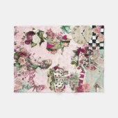 ワンダエレガントーランドの桃色のアリス フリースブランケット (正面(横))