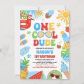 ワンダクールード熱帯夏の最初の誕生日パーティー 招待状 (正面)