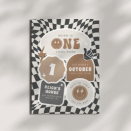 ワンダクールード | ボーイズ第1レトロスケーター誕生日 招待状