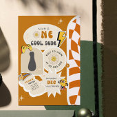 ワンダクールード | ボーイズ第1レトロ市松模様に誕生日 招待状