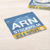 ワンダタグ紙コースター スクエアペーパーコースター (アングル)