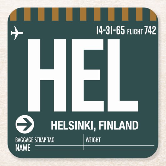 ワンダタグ紙コースター スクエアペーパーコースター (正面)