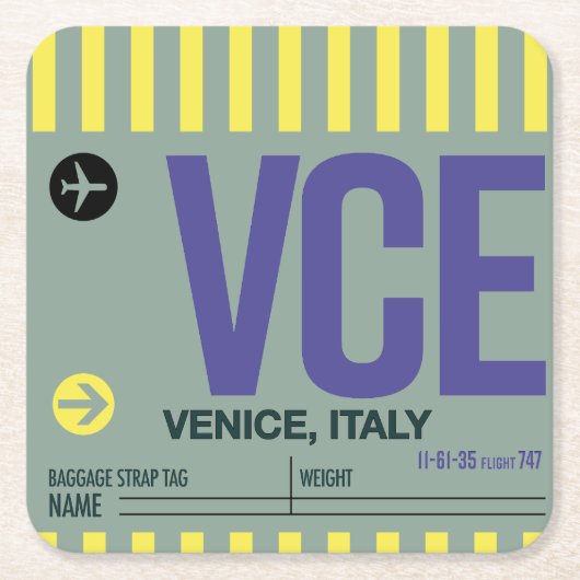 ワンダタグ紙コースター スクエアペーパーコースター (正面)