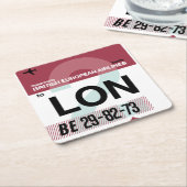 ワンダタグ紙コースター スクエアペーパーコースター (アングル)