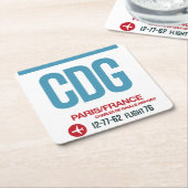 ワンダタグ紙コースター スクエアペーパーコースター (アングル)