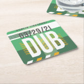 ワンダタグ紙コースター スクエアペーパーコースター (アングル)