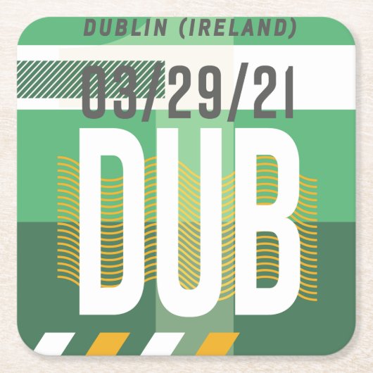 ワンダタグ紙コースター スクエアペーパーコースター (正面)