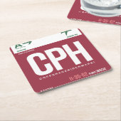 ワンダタグ紙コースター スクエアペーパーコースター (アングル)