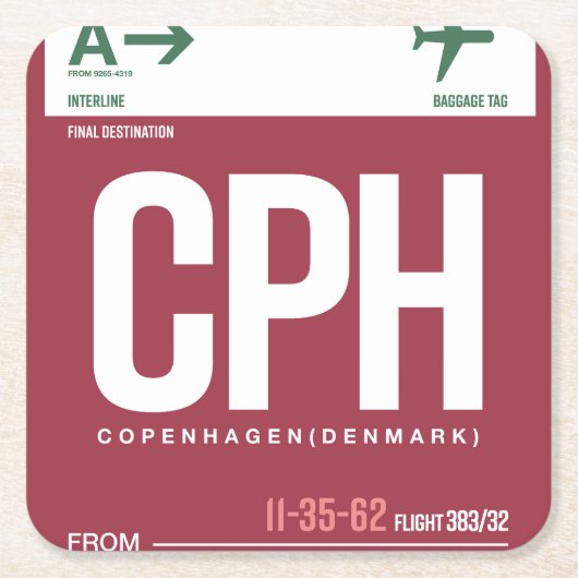 ワンダタグ紙コースター スクエアペーパーコースター (正面)