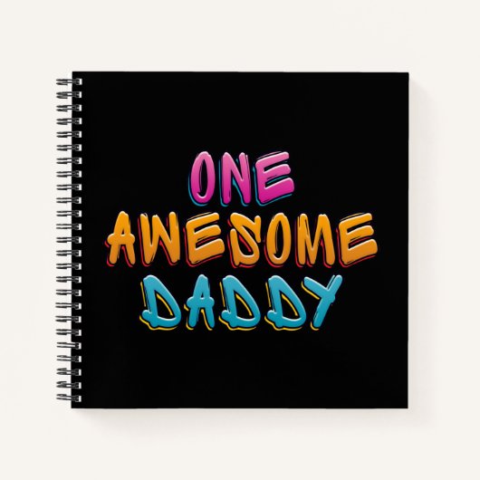 ワンダディ素晴らしグラフィティタイポグラフィ |ノートブック ノートブック (正面)