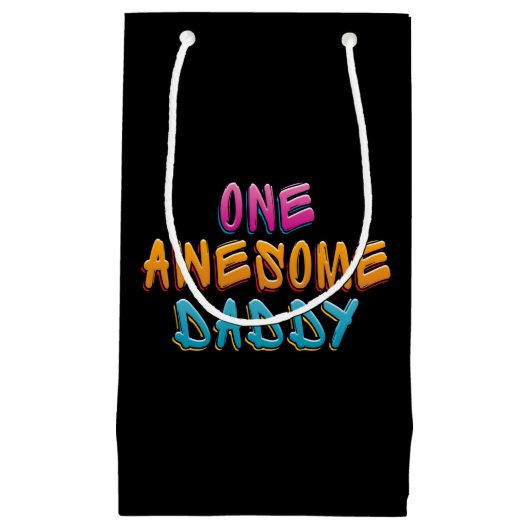 ワンダディ素晴らしグラフィティタイポグラフィ |抱き枕 スモールペーパーバッグ (正面)