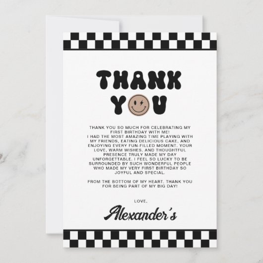 ワンダデクールファースト誕生日サンキューカード シーズンカード (正面)